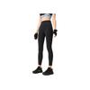 Li Ning Fitness Series Solid Color Mid Waist Versatile Breathable Sports Long Pants Women bottoms Black AULV040-3