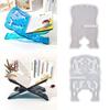 Folding Book Stand Silicone Mold Vintage Quran Intricate Carved Muslim Prayer Book Organizer Bookshelf for Home/Office