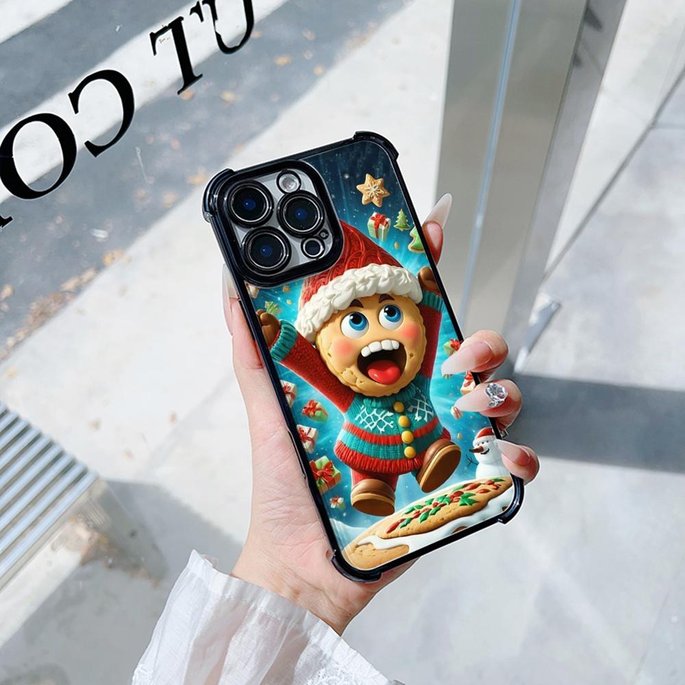Ae108 Happy New Year Merry Christmas Electroplated TPU Phone Cases for Xiaomi 11 Lite Redmi Note 13 Pro 12C 9S 14C Huawei Four Corner Protection Cover