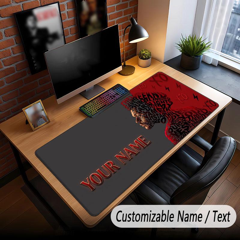 Custom Name Extended Mouse Pad,The Weeknd Gaming Desk Mat For Home Office Desktop Decor