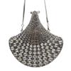 Clutch bag scalloped diamond high-end rhinestone dinner bag banquet party annual meeting clutch