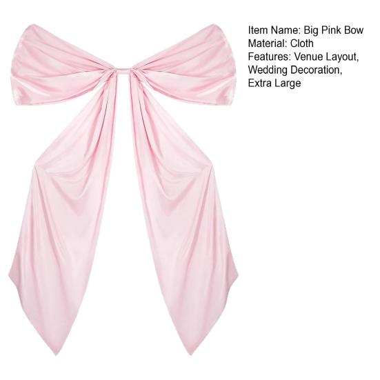 Extra Large Wedding Bow Decor for Arch Wall Door Windows Big Pink Satin Ribbon Bow Decoration for Wedding Bridal Shower Birthday Bachelorette