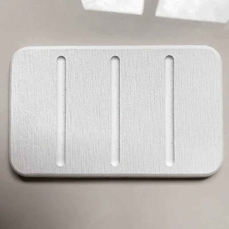 1PCS Quick-drying Diatomaceous Earth Absorbent Soap Holder Bathroom Table Hand Washing Rack Soap Box Diatom Mud Wash Pad Soap Box Drain