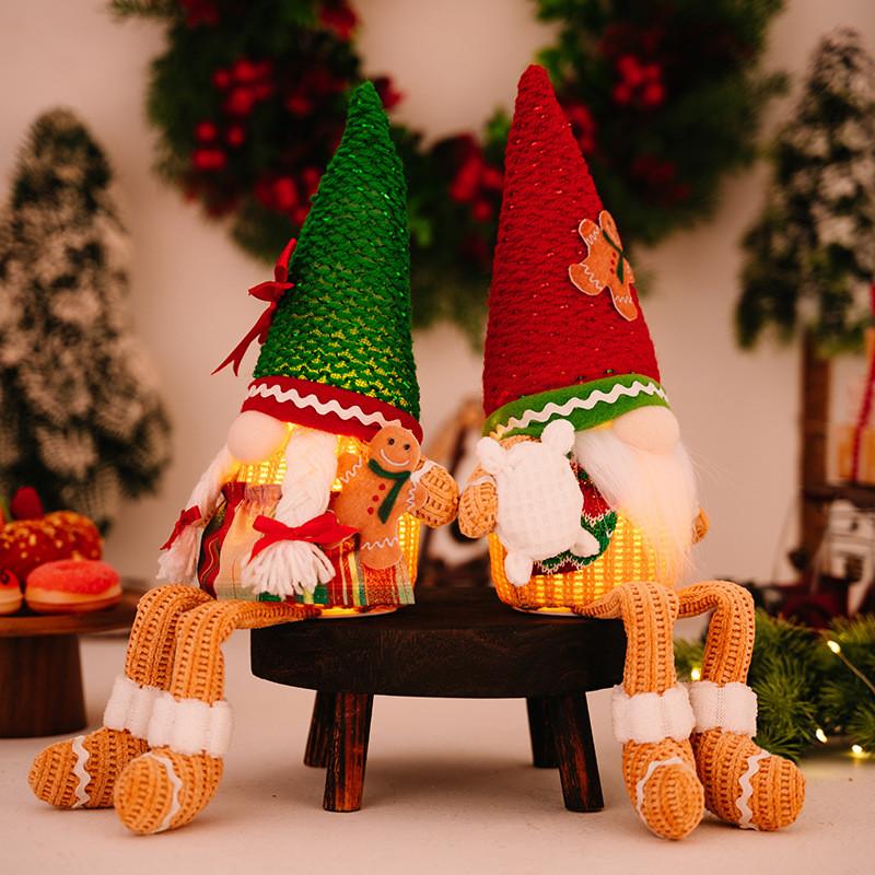 Whimsical Man Gingerbread Lighted Doll With Hanging Legs For Joyful Christmas Decor