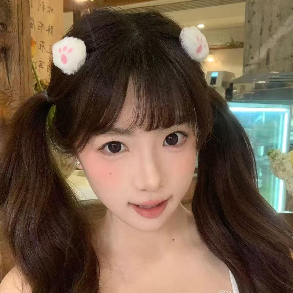 Internet Celebrity Cute Plush Kitten Paw Hair Clip - Soft-Hearted Girl Moe Headwear