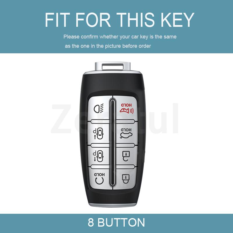 Auto Keyless Soft Tpu Car Key Case For Hyundai Gv80 Gv90 G70 G80 G90 Gv70 For Genesis Shell Fob Cover Keychain Accessories