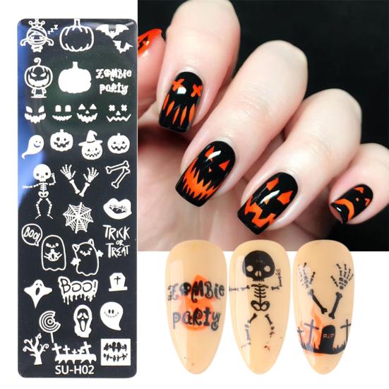 1 Set Nail Art Template Creative Pattern Eco-friendly Smooth Edge Multipurpose Easy To Apply Decorative Plastic