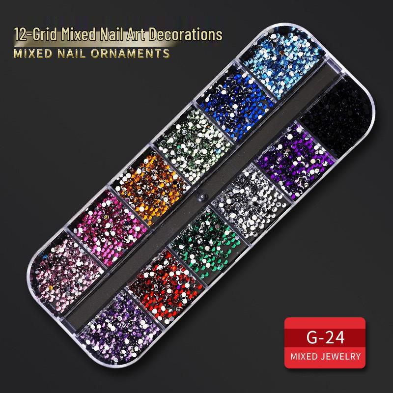 60 Nail Art Accessories: Rhinestones, Pearls, Rivets & Alloy Designs