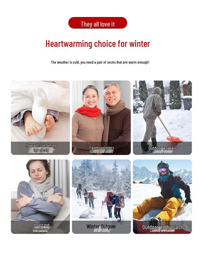 USB Ładowane Skarpety Narciarskie z Ogrzewaniem na Całą Stopę