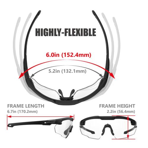 HTS HUNTERSKY Anti-Fog Tactical Shooting Glasses for Men, S57 Military Eye Professional Ballistic Safety Glasses for Shooting Eye Protection