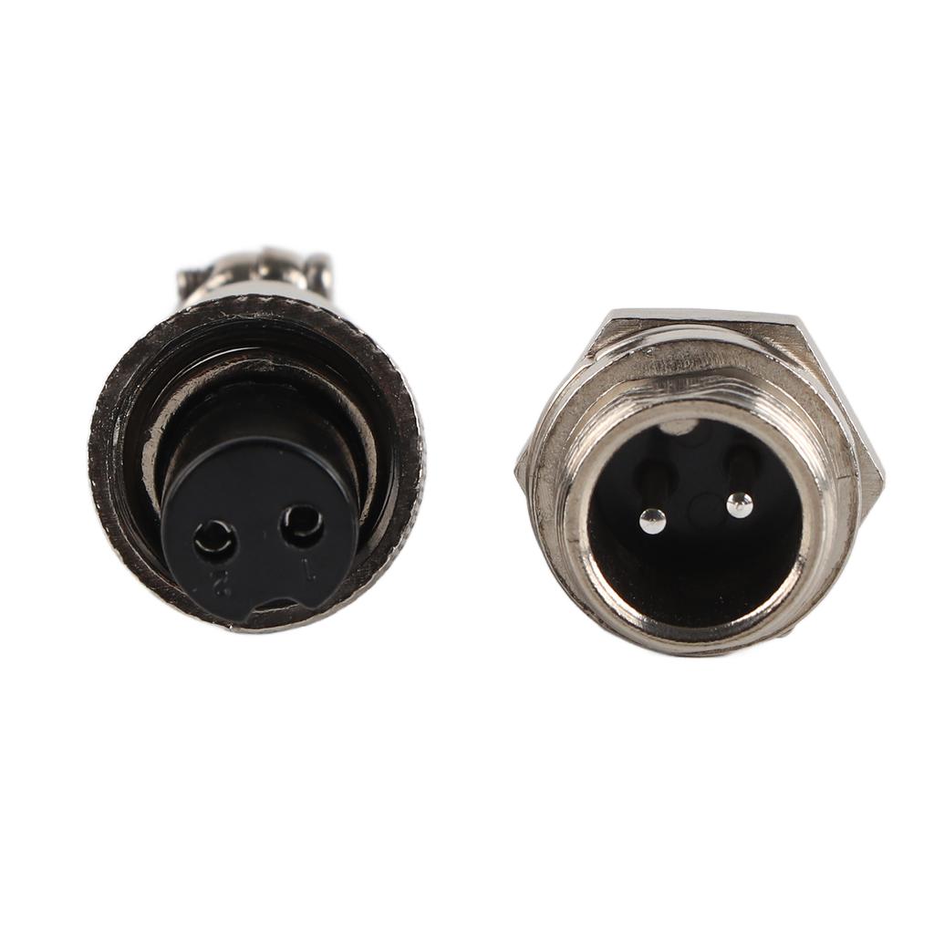 10 Set GX12 2Pin 12mm Aviation Plug Male Female Metal Socket Connector