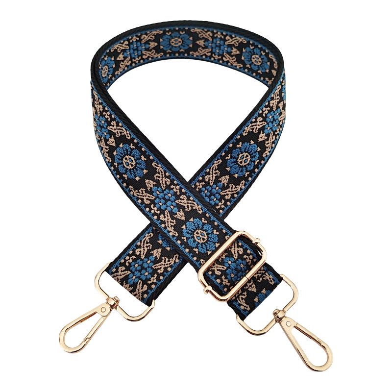 3.8cm Wide Adjustable Color Jacquard Crossbody Shoulder Strap - Bag Replacement Accessory