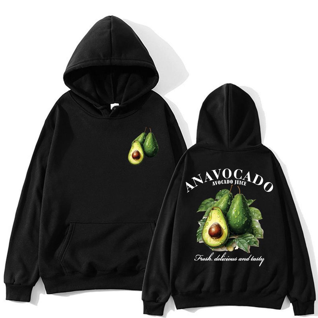 Funny An Avocado Juice Graphic Hoodies Men Women Fashion Aesthetic Sweatshirt Oversized Fleece Gifts