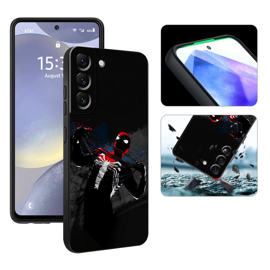 Marvel Black Red Spider Man Case for Samsung Galaxy A57 A73 A51 A24 A26 A55 A37 A22 A32 A25 A52 A36 A53 A35 A23 Phone Cover A71