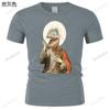 Mens Raptor Jesus Funny Cotton Vintage Tshirt Cartoon T Shirt Men Unisex New Fashion Tshirt Loose Size Top Funny