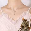 Real Gold-Plated Necklace with Diamond Inlay and Tassel - Women's Japanese Korean Light Luxury Clavicle Accessory