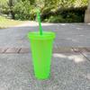 10PC 24OZ Glitter Straw Cups Large Capacity PP Single Layer Plastic Cups 710ml Glitter Cups Drink Party Cups Takeaway Drinks