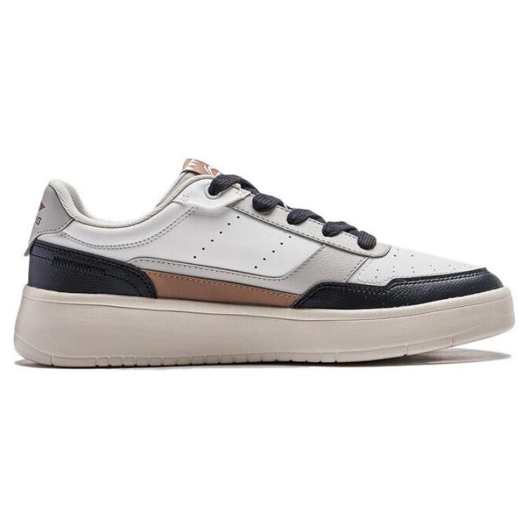 New LiNing Relaxing Lightweight Low Top Skateboard Shoes Men's White Black Gray AGCT401-5