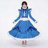 Poppy Playtime Poppy Blue Cosplay Dress, Anime Character Stage Performance Outfit