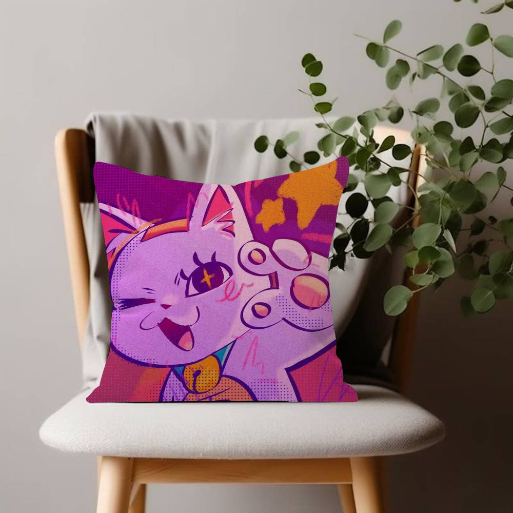 Manga anime TTurbo Granny cat couple Comfortable soft Pillow Case for Sofa cartoon kawaii Living Room Home office Decor Covers