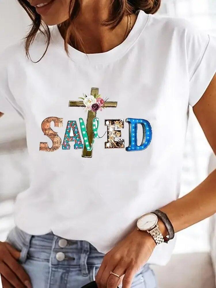 Clothes Ladies Summer T Clothing Print Fashion Casual T-shirts Letter 90s Trend Cute Short Sleeve Women FeUnisex Graphic Tee