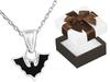 Short Silver Women's Black Necklace Small Bat With Enamel Choker 40 Cm