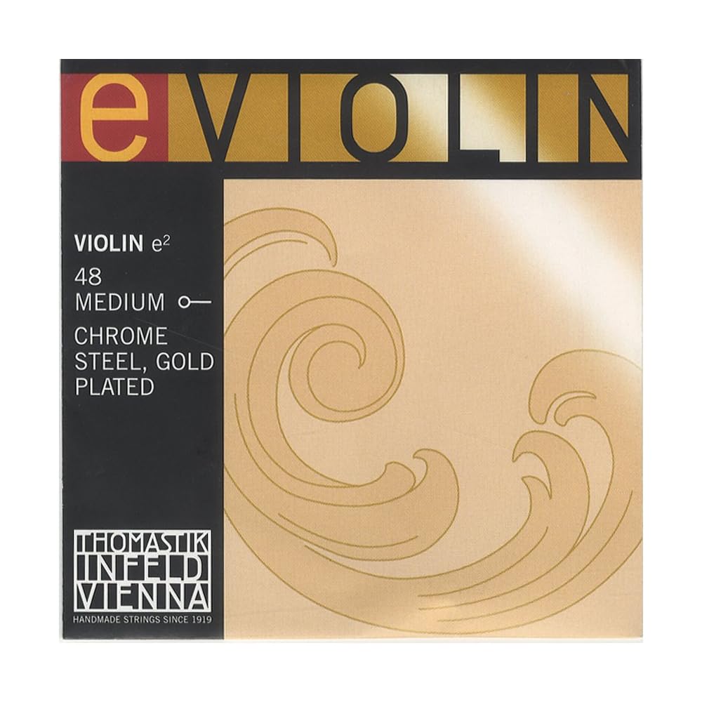 Special E-strings Violin Strings, Chrome Steel, 4/4, Gold Plated, E48