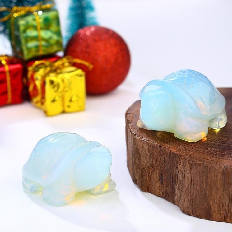 Healings Crystal Turtles FigurinesCarved Gemstones Turtles Statue Natural Stone Animal Sculpture Ornament Home Decors