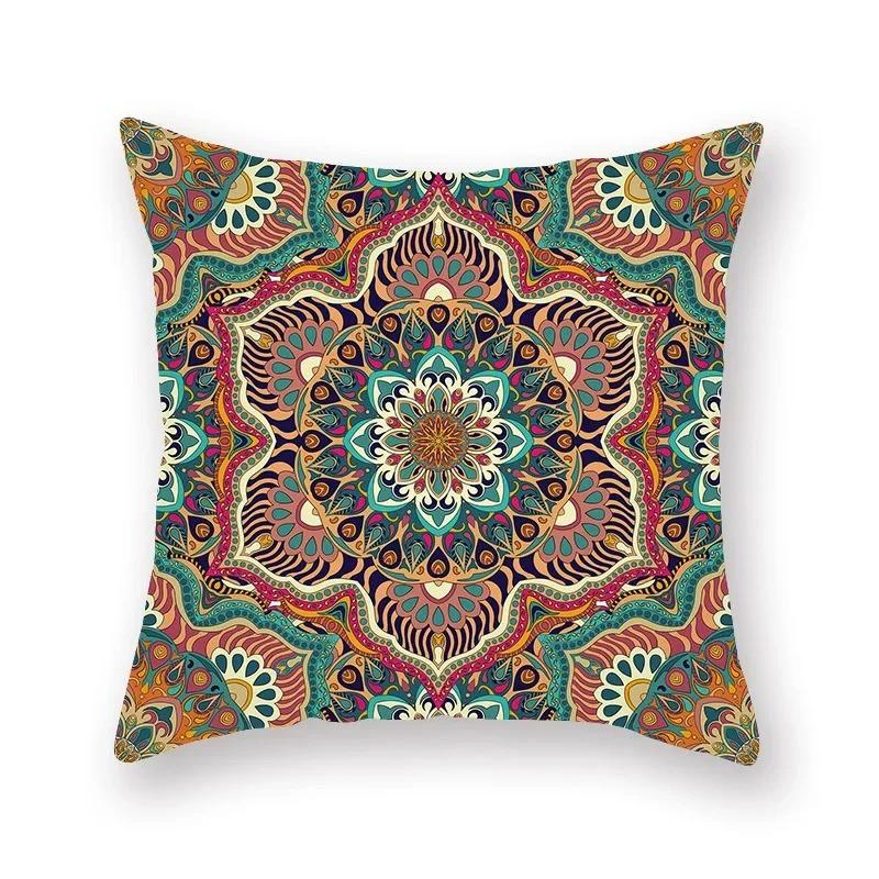 Retro Religious Ethnic Pattern Print Series Pillow Cover Bohemian Home Decor Bedroom Room Living Room Sofa Cushion Cover