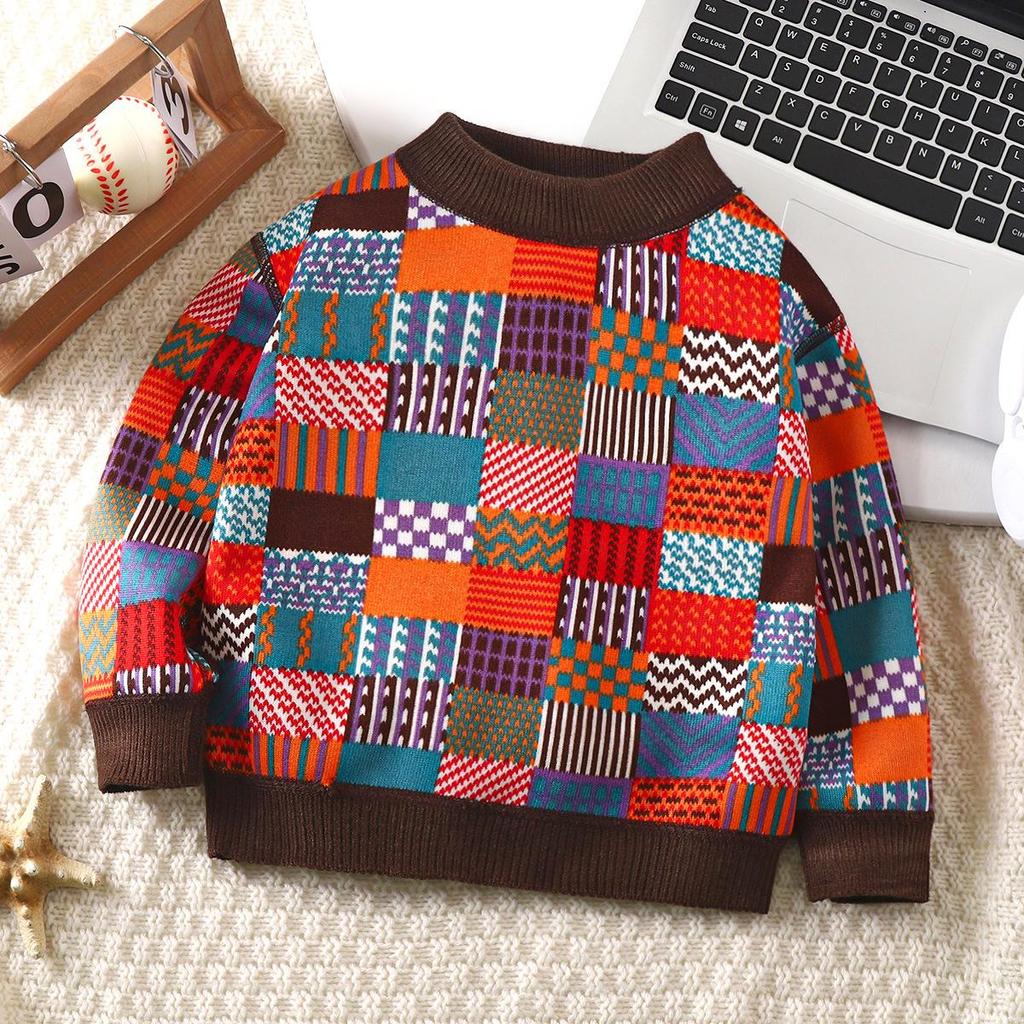 Children's Fleece-Lined Sweater 2023: Cozy, Thick Knit, Boneless Long-Sleeve for Boys & Girls