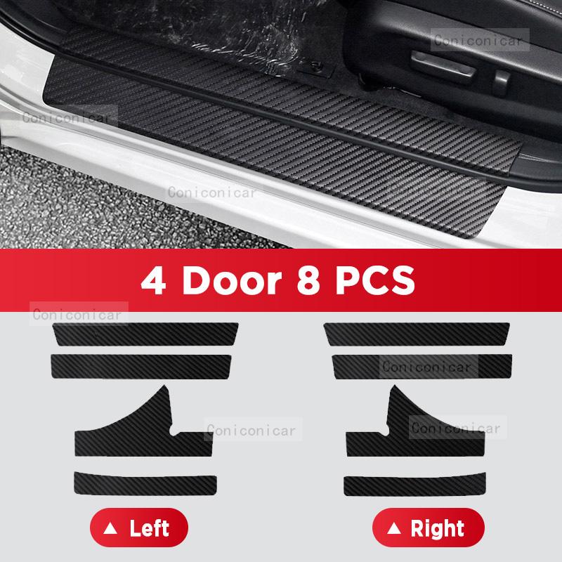Auto Kohlefaser Türschwellen Aufkleber Für HONDA CIVIC 10. Generation Schwellenpedal Kratzfest Innenraum Dekoration Zubehör