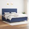 3142127 vidaXL Divan Bed with Mattress Blue 200x200 Cm Fabric
