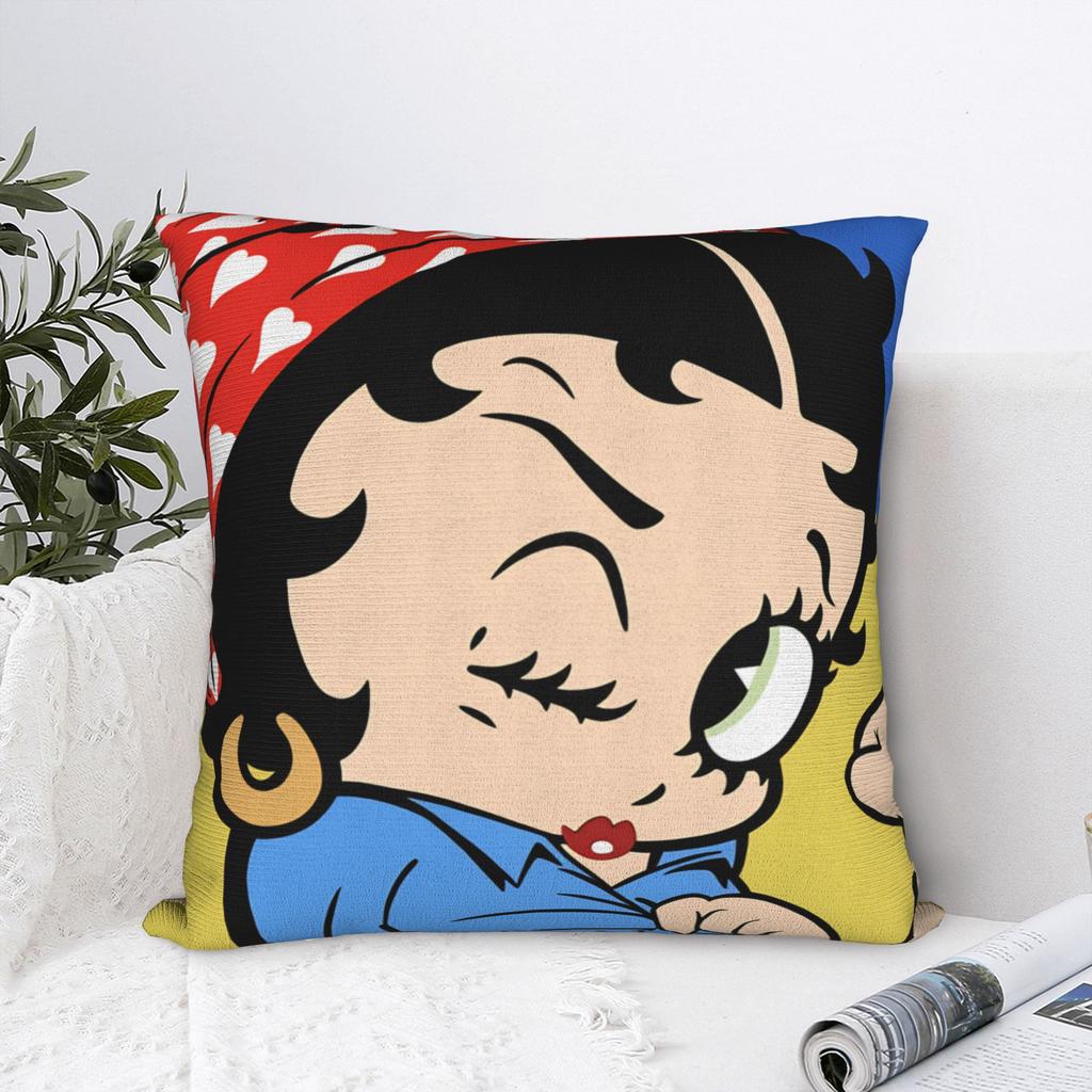 B-Bettys Boops Pillow Case Morden Pillow Cover Comfy Pillowcases For Living Room Bed Chair