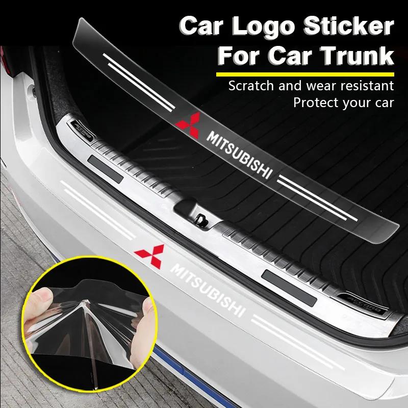 Transparent Car Trunk Badge Protective Sticker Accessories For Mitsubishi ASX Lancer L200 Pajero Sport Attrage Mirage Eclipse