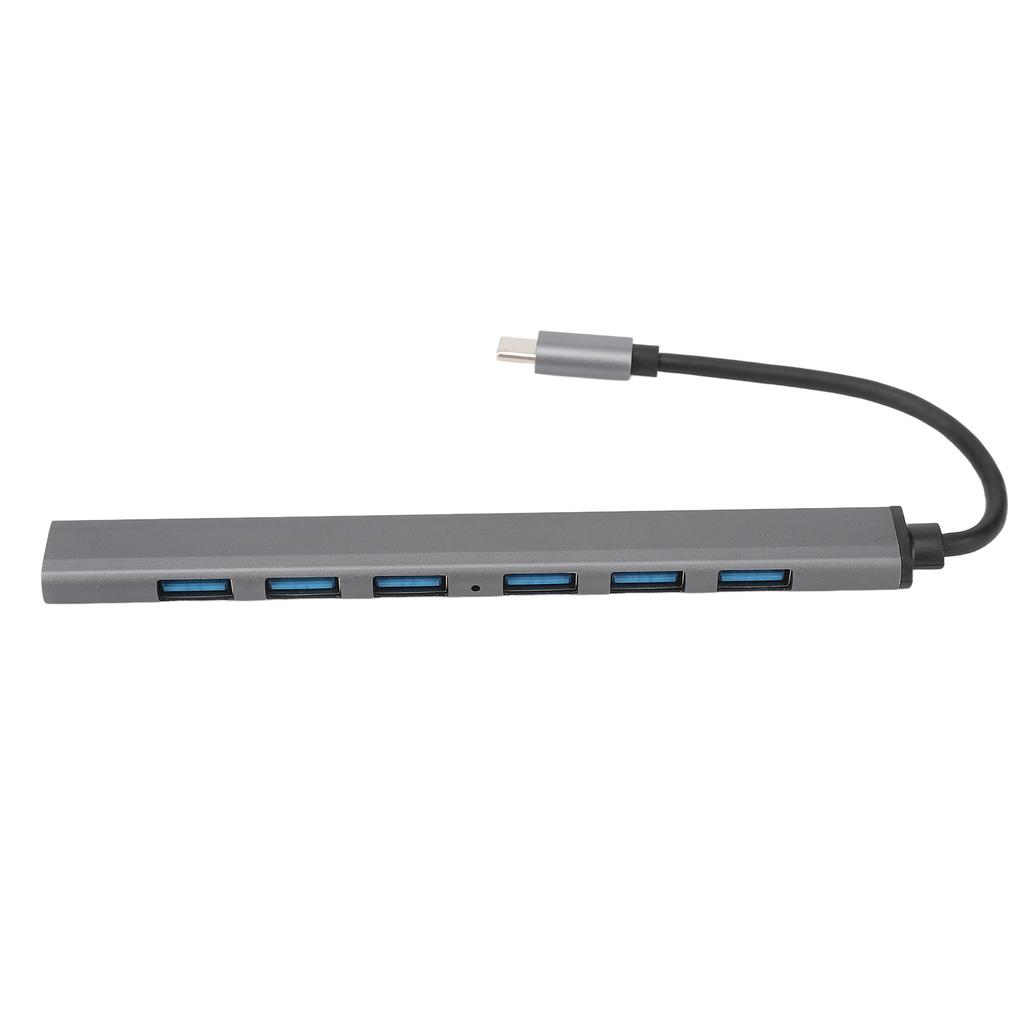 7 in 1 Type C Hub Aluminium Alloy Docking Station Multiport Adapter Dongle Plug and Play for PC