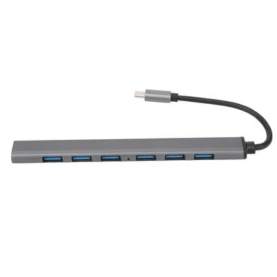 7 In 1 Type C Hub Aluminium Alloy Docking Station Multiport Adapter Dongle Plug and Play for PC