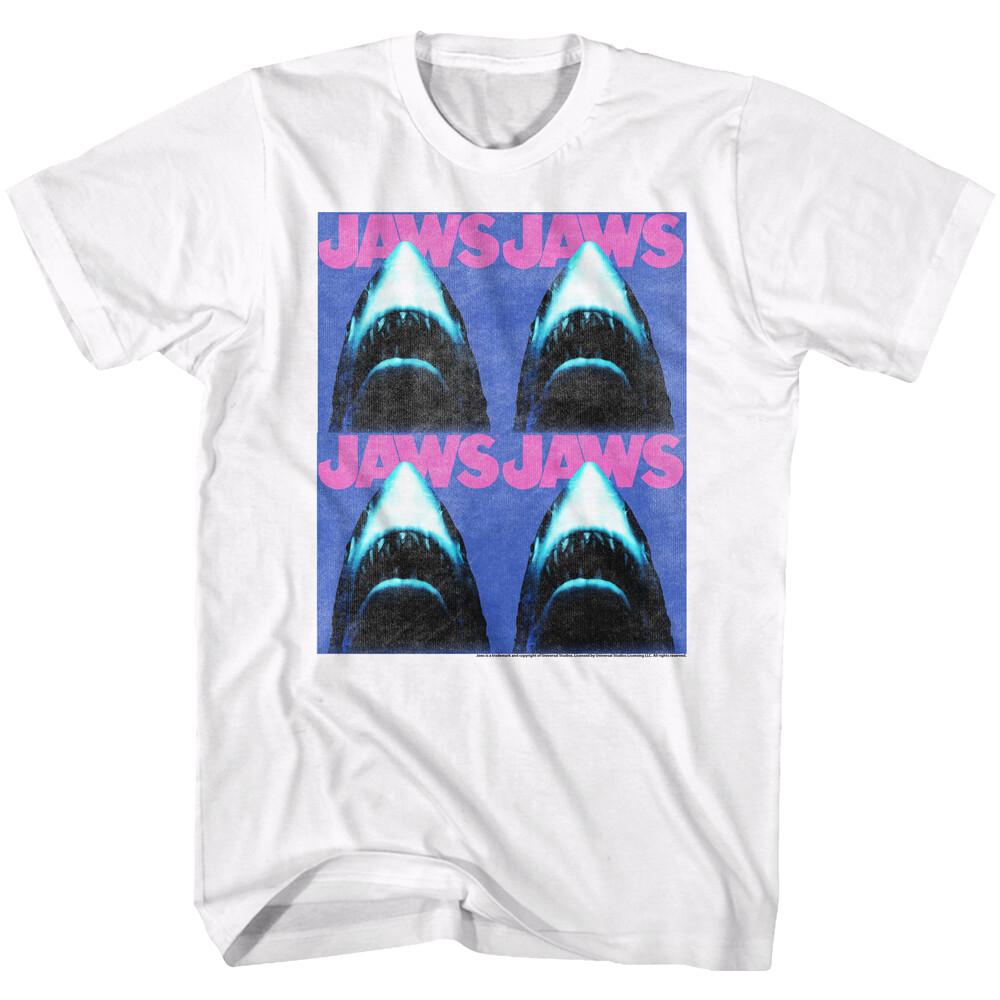 Jaws 70 Thriller Movie 4 Picture Repeat Shark Head Men T Shirt L