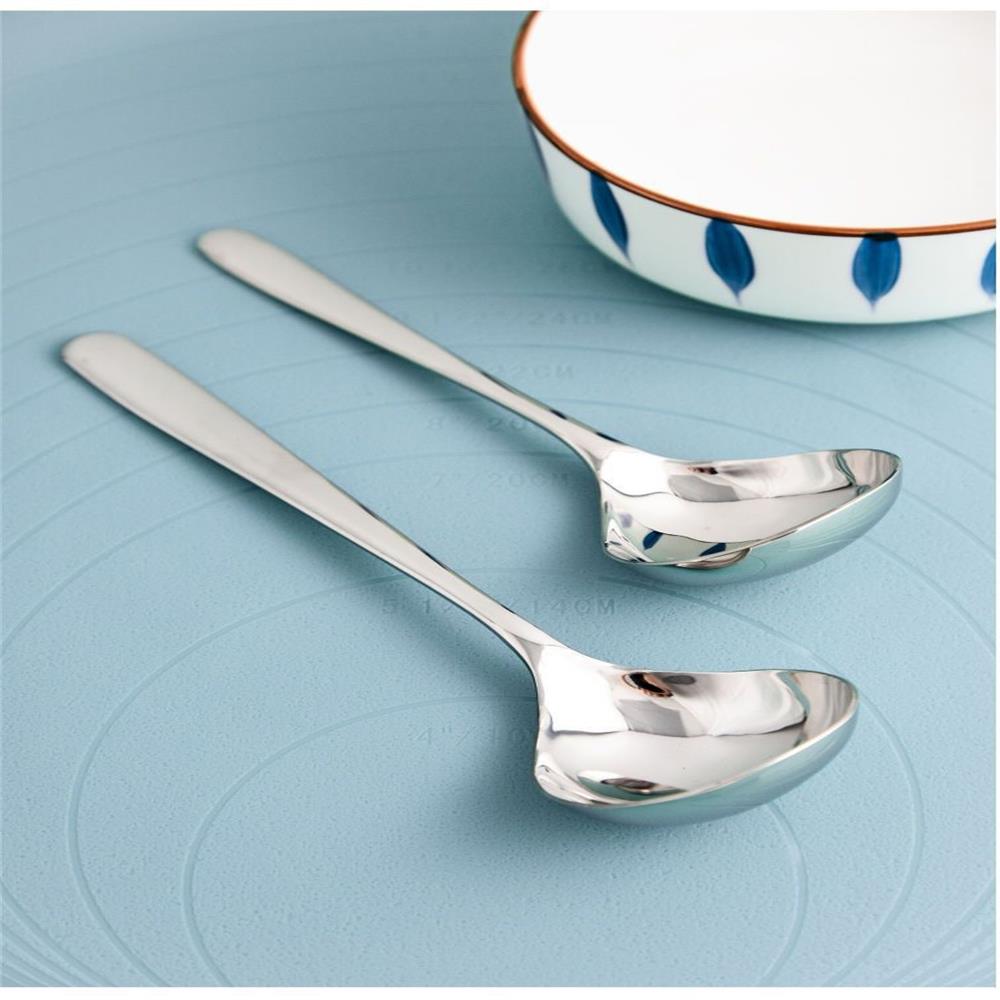 1pcs 304 Stainless Steel Soup Spoon Soup Spoon Rice Spoon Long Handle Thickened Big Head Cutlery Household Kitchen Set Soup Spoo