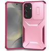 For Samsung Galaxy S25+/S24+ Phone Case with Slide Camera Cover PC+TPU Material