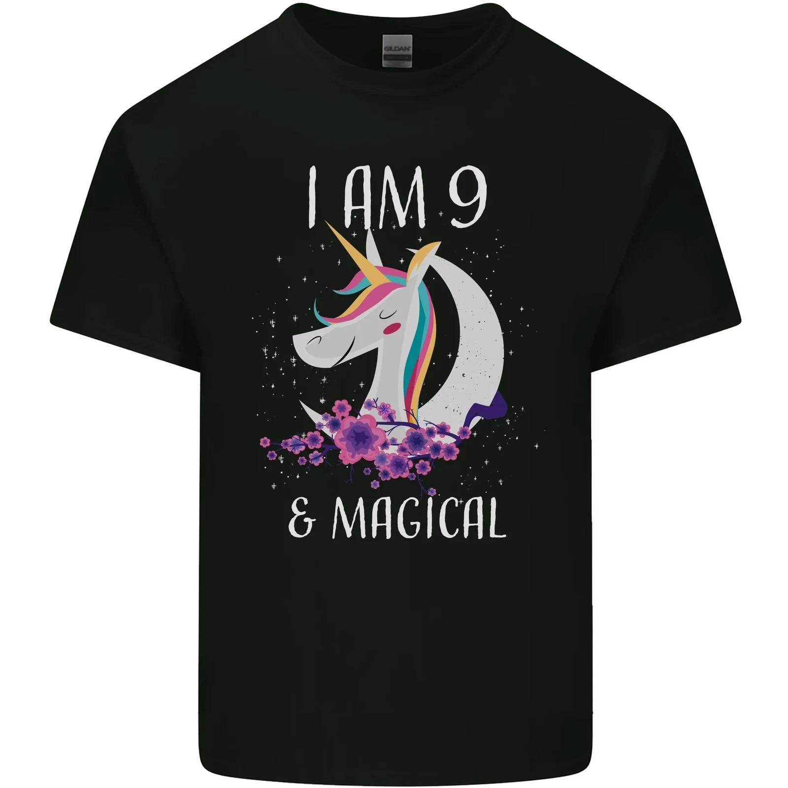 9 Year Old Birthday Magical Unicorn 9th Kids T-Shirt Childrens 3XL