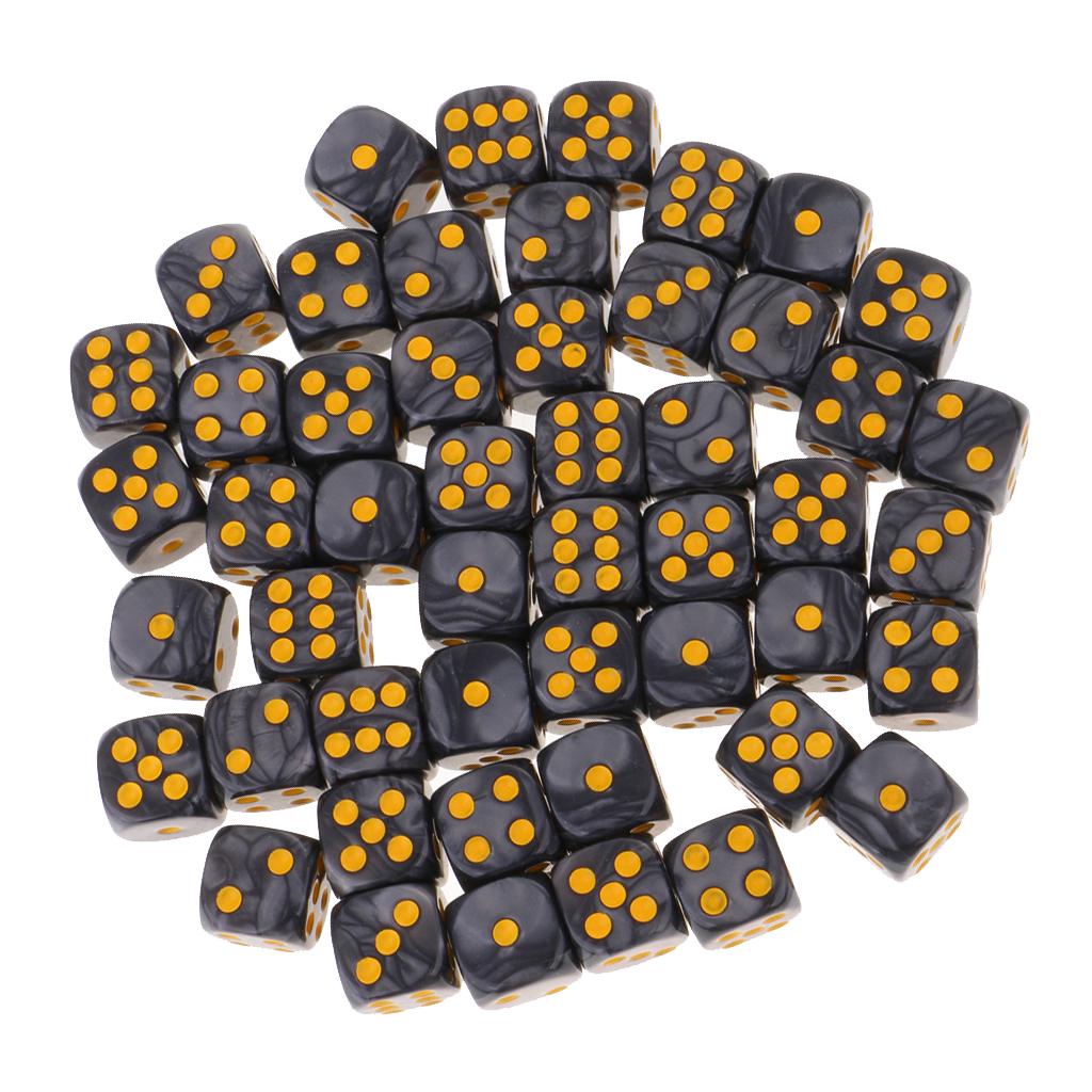 50Piece/Set D6 Round Corner Dice 16mm for Party Role Playing Game Toy