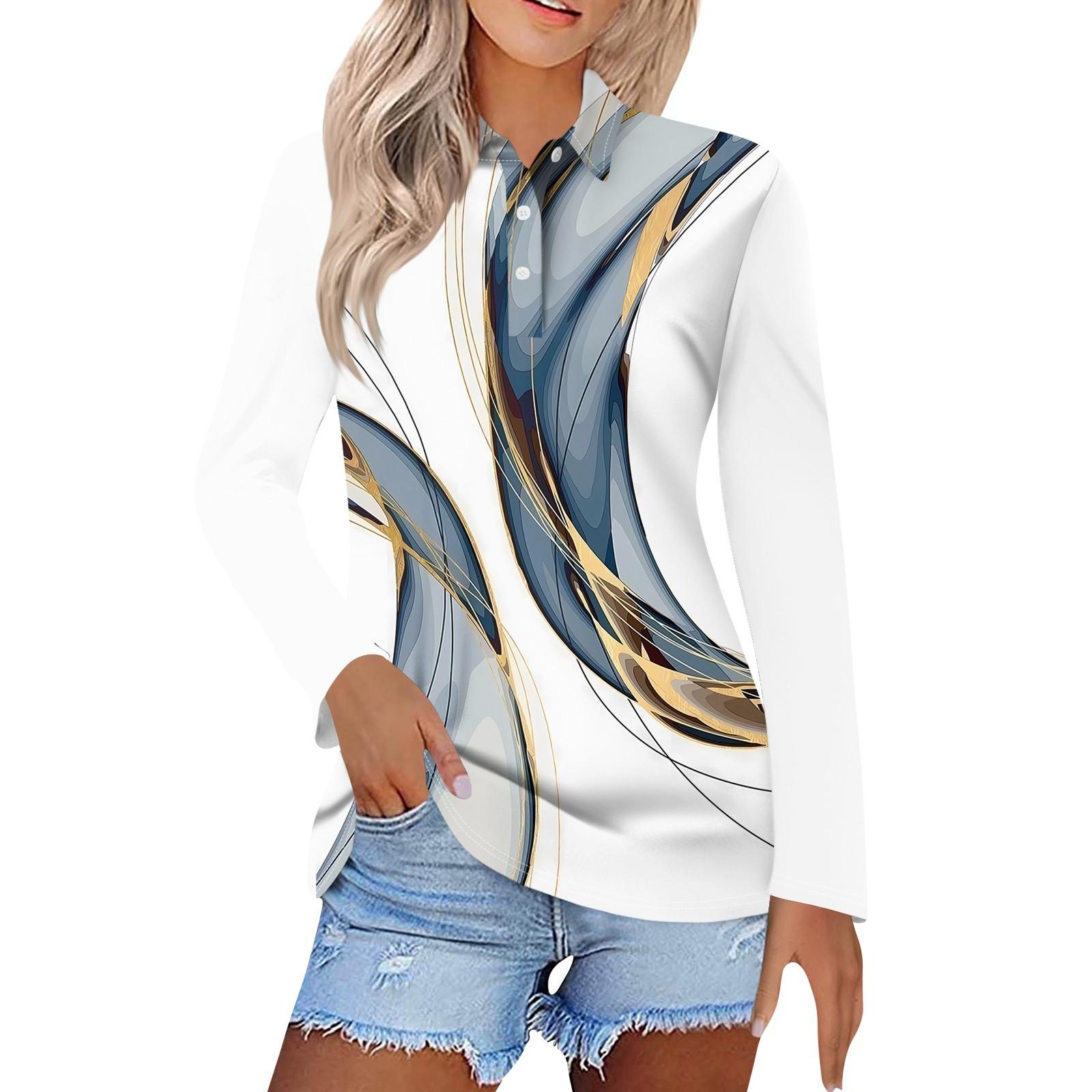 

Женская модная повседневная рубашка с отворотом и длинным рукавом с принтом, женские топы на пуговицах XXXL белый