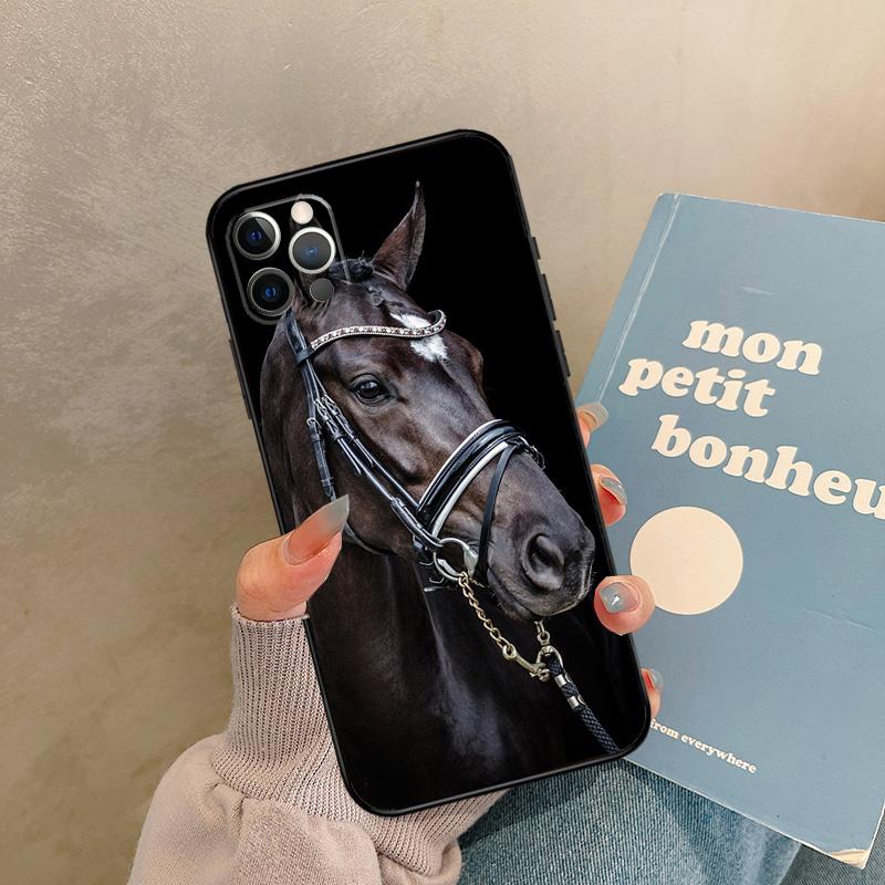 Domineering Cool Horse Case For iPhone 17 Air 16 15 14 13 11 12 Pro Max 13 Mini XR 15 16 Plus 16e Back Cover Shell
