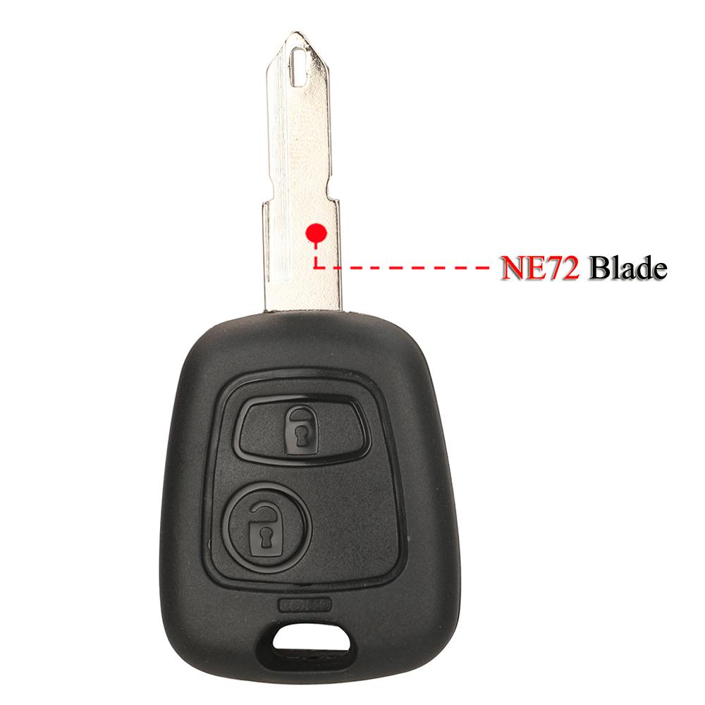jingyuqin Remote Car Key For Citroen C1 C2 C3 C4 For Peugeot 106 206 306 307 107 For Toyota Aygo 2Buttons 433Mhz 4D70/ ID46 Chip