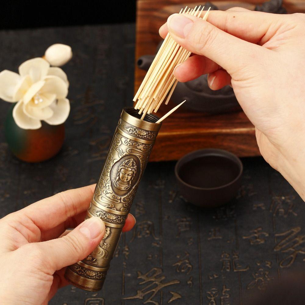 Chinese Dragon Buddha Incense Box Skull Sealed Cigarette Box Relief Incense Barrel  Home Decor