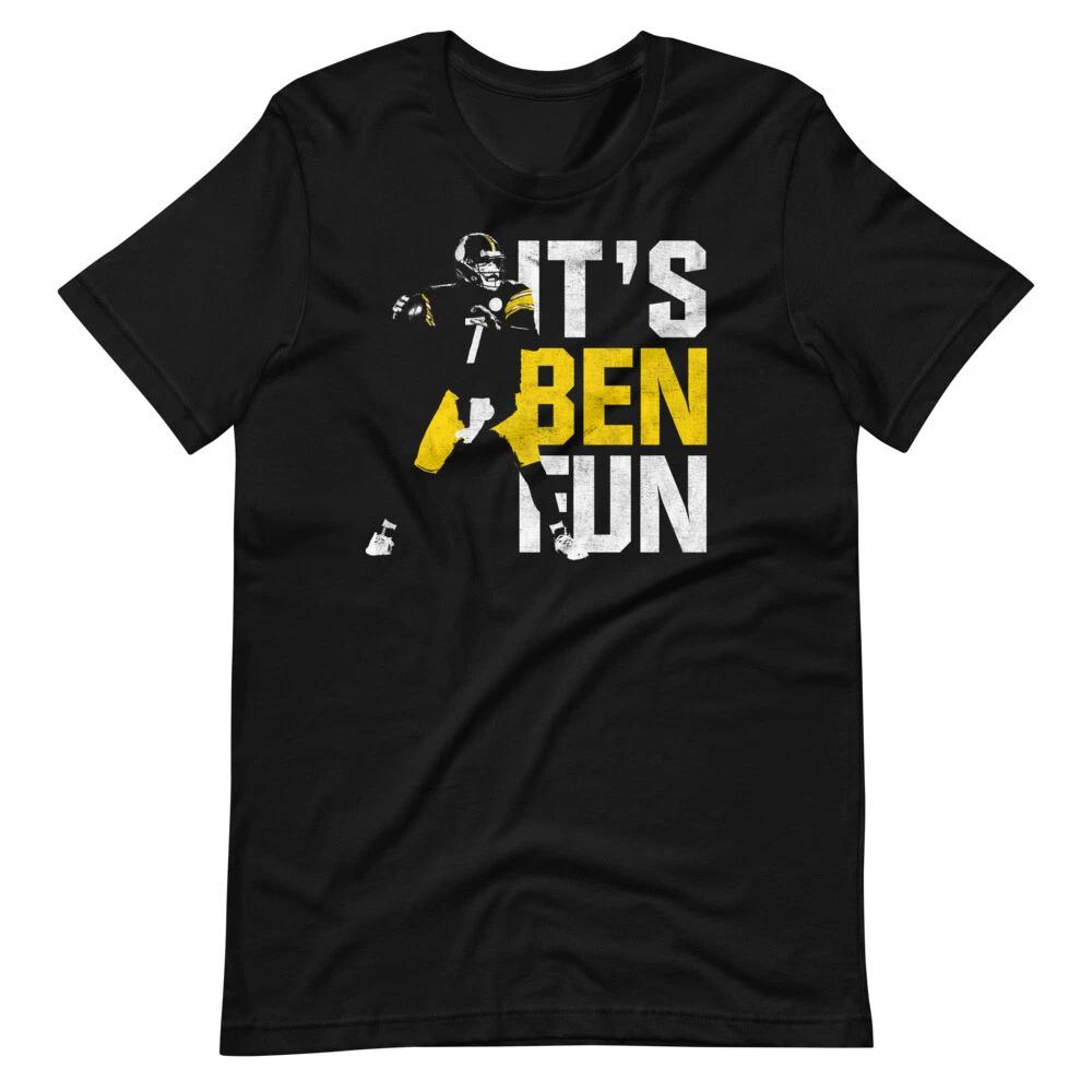 IT S BEN FUN Big Ben Roethlisberger Football Retirement Short-Sleeve Tee 100% Cotton T-shirt Mens Tees Top S