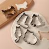 Adorable Kitten Cartoon Creative Baking Cookie Cutter Set of 5