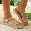 Fashion Women Sandals 2025 New Fashionable Lace-up Non-Slip Shoes Women Wear-Resistant Soft Bottom Comfortable Flat Heel Sandals Women