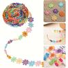 Vibrant Polyester Daisy Lace Trim 25mm Wide Colorful Knit Embroidery Ribbon, Perfect for DIY Crafts, Sewing, Patchwork & Wedding Decorations