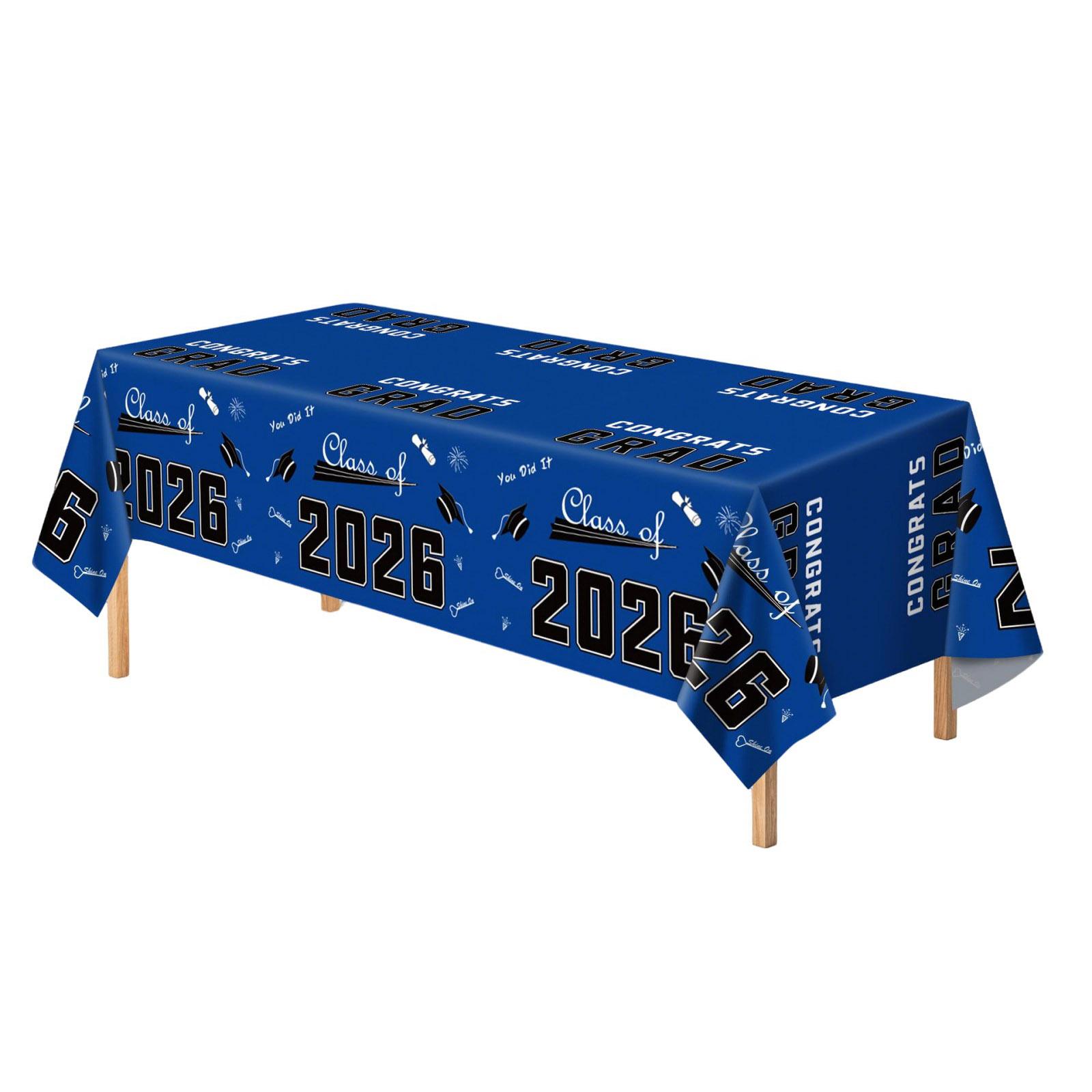 

Graduation Party Tablecloth 1pc Graduation Theme Table Cover Party Decoration 100x140cm Durable Material Suitable for Graduation Season Events One Size